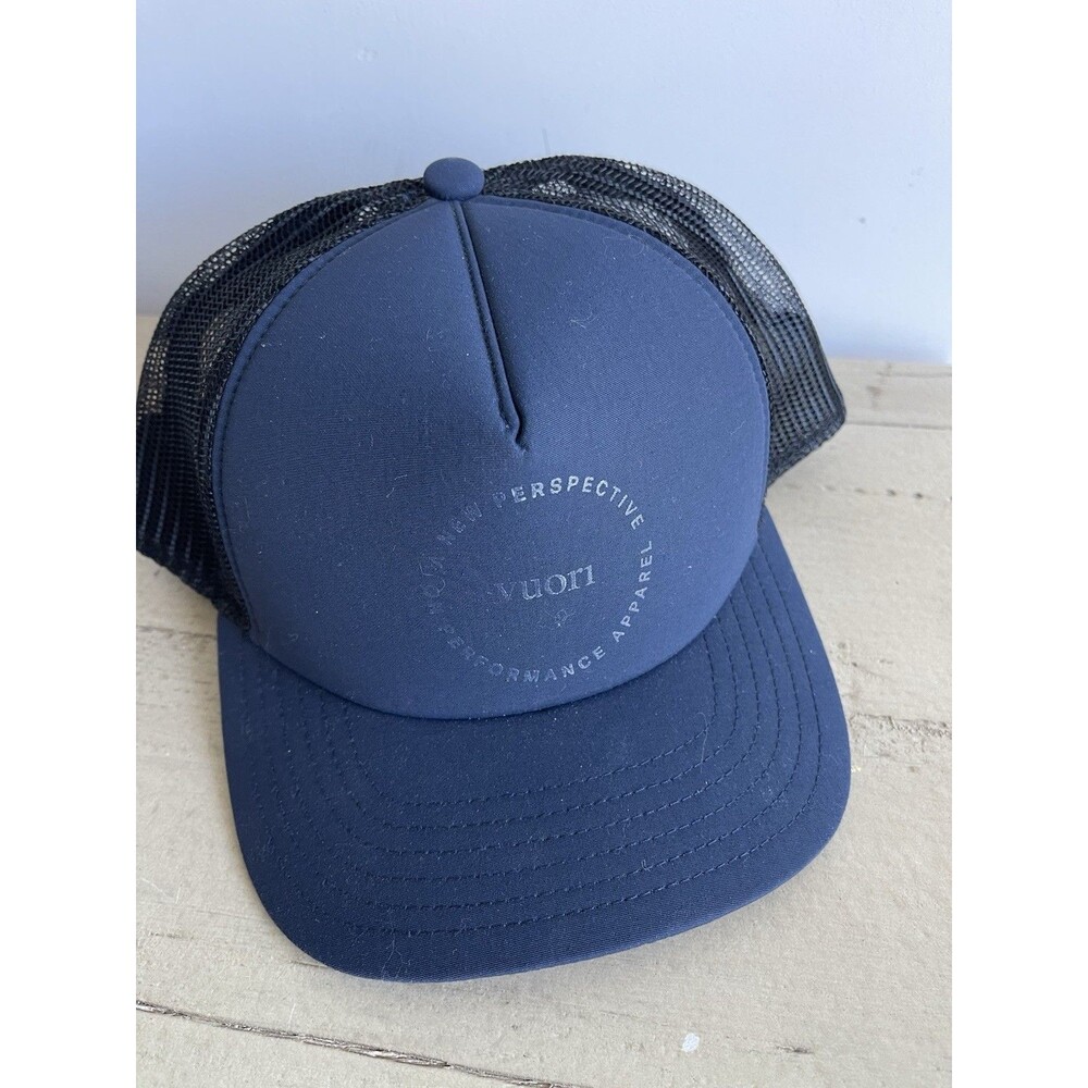 Vuori Inspired Foam Trucker Hat Navy Black Snap Back Gym / Travel / Everyday